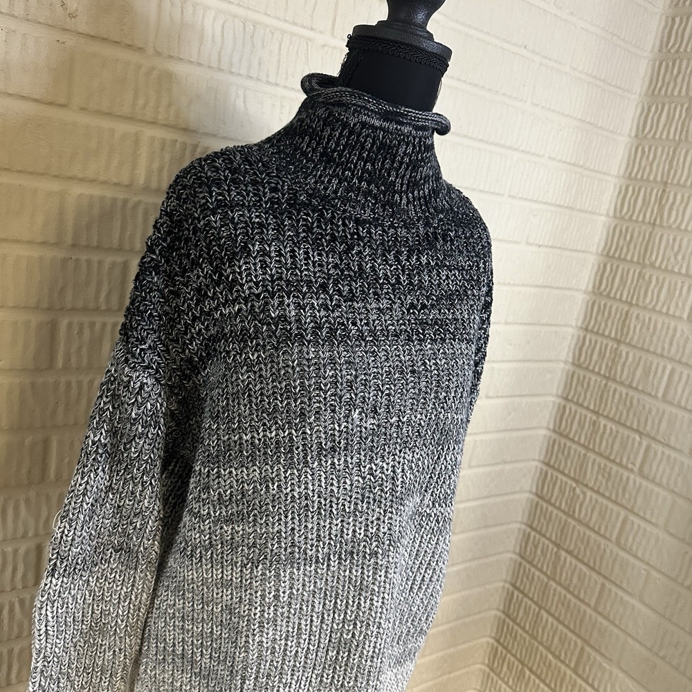 Haven Well Within Cotton Ombre Roll Neck Sweater Chunky Knit Sz M Tunic - Picture 3 of 7